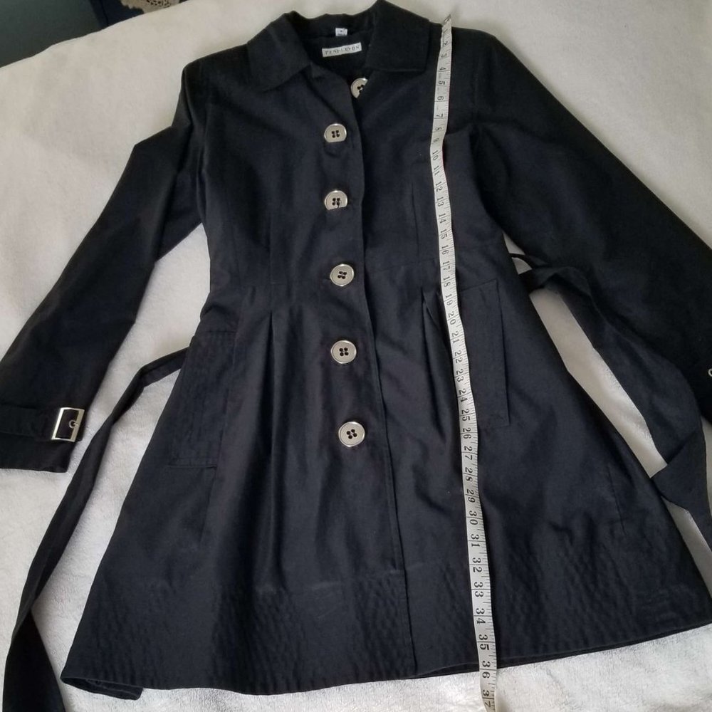 Pendleton Pea Coat - Black - Silver Buttons - Picture 13 of 16
